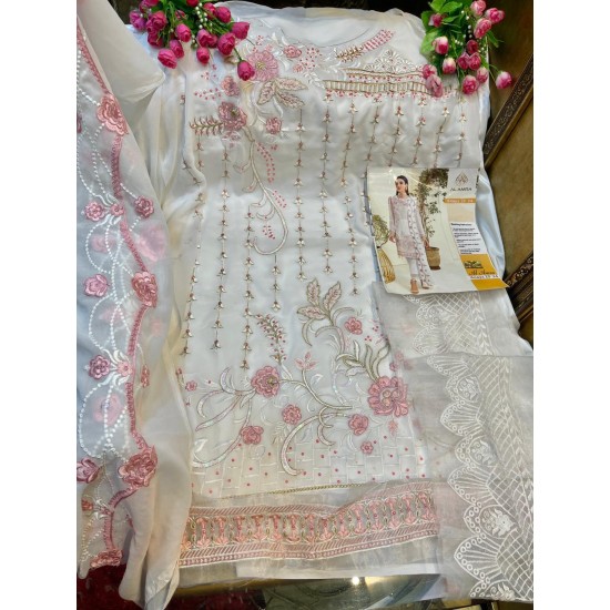 White Embroidered Salwar Kameez Fancy Pakistani Suit