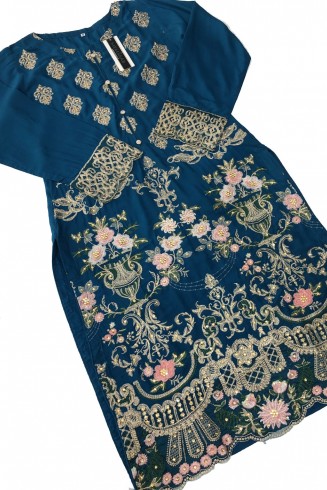  Blue Embroidered Readymade Pakistani Salwar Suit