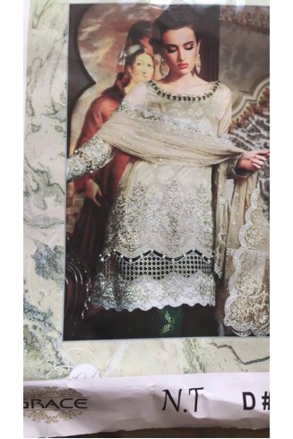 GREEN PAKISTANI STYLE DESIGNER READY MADE SUIT