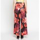 Black Floral Wide Leg Trousers