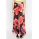 Black Floral Wide Leg Trousers