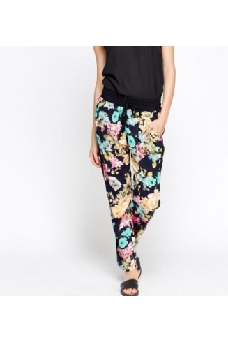 Stunning Contrast Insert Floral Trousers