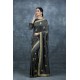 Grey Indian Saree Latest Embroidered Party Sari