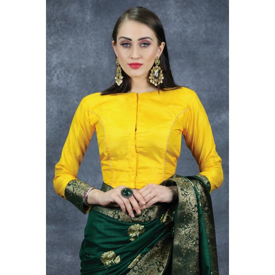 Green & Yellow Wedding Saree Indian Designer Occasional Sari