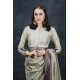 Grey Brocade Style Indian Designer Saree