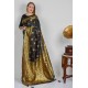Black Ethnic Authentic Banarasi Silk Readymade Saree