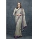 Grey Brocade Style Indian Designer Saree