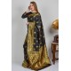 Black Ethnic Authentic Banarasi Silk Readymade Saree