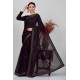 Black Georgette Indian Party Wear Saree