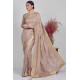 Mauve Embroidered Indian Party Saree