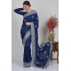 Navy Blue Luxury Vachitra Embroidered Saree