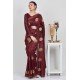 Dark Maroon Traditional Ready To Wear Saree