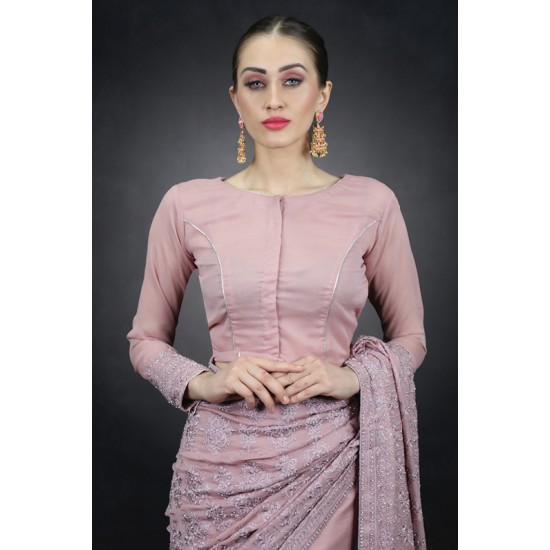 Rose Pink Heavy Designer Saree