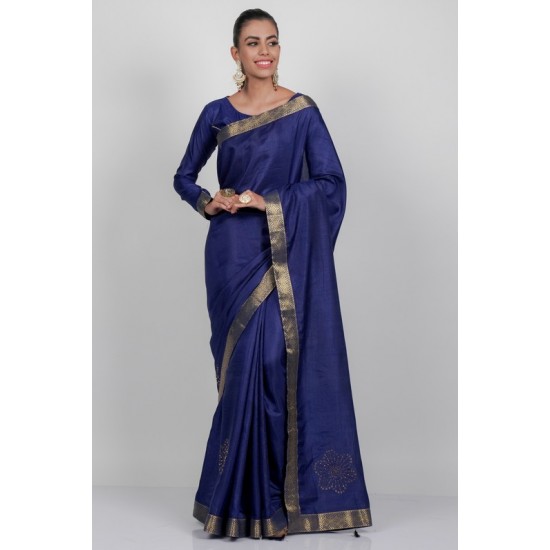 Royal Blue Casual Indian Saree