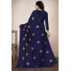 Navy Blue Traditional Indian Saree