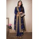Navy Blue Pakistani Designer Evening Saree