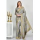 Light Grey Indian Designer Fancy Saree