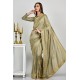 Pista Designer Embroidered Wedding Saree