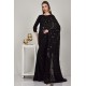 Black Delicately Embellished Pakistani Designer Saree