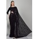 Black Delicately Embellished Pakistani Designer Saree