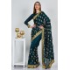 Teal Green Indian Bridesmaid Saree