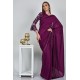 Deep Purple Pakistani Designer Readymade Saree