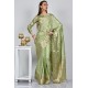 Pista Trendy Banarasi Silk Indian Saree
