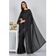 Black Formal Pakistani Designer Saree