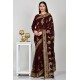 Dark Maroon South Indian Wedding Saree