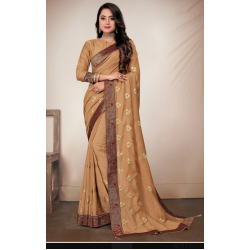 Beige Wedding Saree Bollywood Party Wear Sari Beige Wedding Saree Bollywood Party Wear Sari