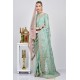 Mint Pink Heavy Embroidered Bridal Ethnic Saree
