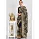 Navy Blue Embroidered Wedding Saree