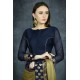 Military Olive & Navy Blue Indian Party Saree