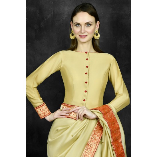 Green Sheen Banarsi Indian Stylish Saree