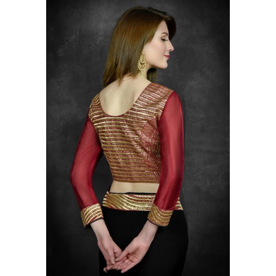 Fantastic Black Bodice Blouse Saree