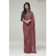 ROSE PINK DESIGNER SAREE WITH BLACK GOLD BROCADE BLOUSE