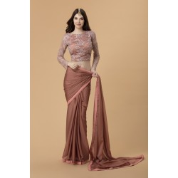 CORAL ROSE PARTY SAREE CORAL ROSE PARTY SAREE