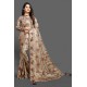 MEHNDI GOLD DIGITAL PRINTED JACQUARD WEDDING WEAR SAREE