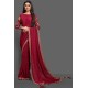 ZAC20-19 PINK INDIAN PARTY WEAR READYMADE SAREE