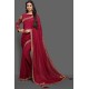 ZAC20-19 PINK INDIAN PARTY WEAR READYMADE SAREE