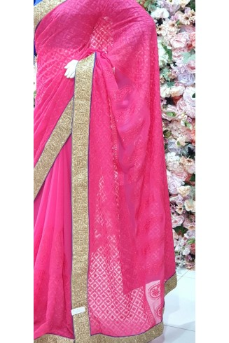 MAGENT AND CLASSIC BLUE ETHNIC SAREE