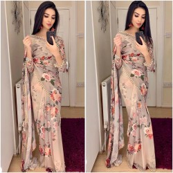 Floral Printed Designer Saree Floral Printed Designer Saree