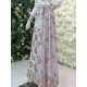 White Floral Printed Lehenga Style Saree