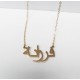 Farida in Arabic Nameplate Gold-Plated Stainless Steel Necklace
