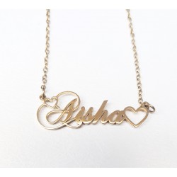 Aisha Nameplate Gold-Plated Stainless Steel Necklace Gift for Her