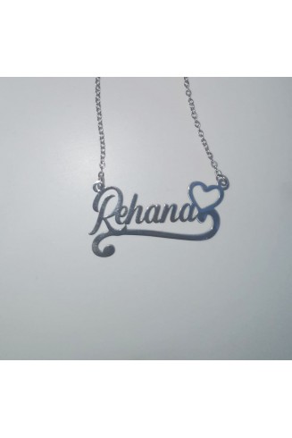 Rehana Personalized Nameplate Stainless Steel Necklace