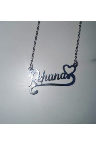 Rehana Personalized Nameplate Stainless Steel Necklace