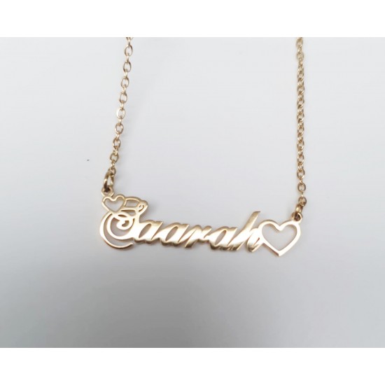 Saarah Arabic Nameplate Golden Necklace 
