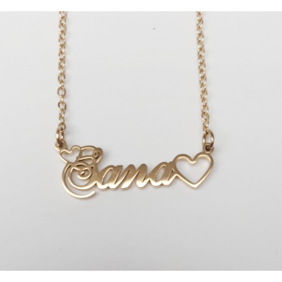 Sana Gold-Plated Stainless Steel Nameplate Gift Necklace