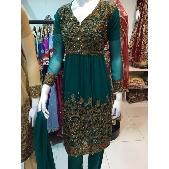 FANCY PAKISTANI READYMADE CHURIDAAR DESIGNER SUITS 